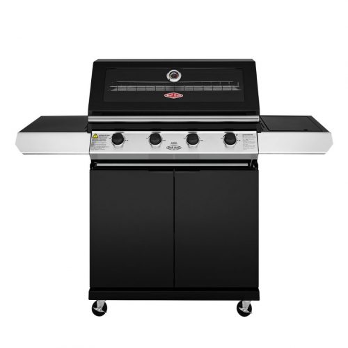 BeefEater 1200 BBQ Black, Trolley and Side Burner 4B